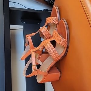 Anthropologie Orange Heels